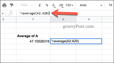 Cara Menunjukkan Formula dalam Helaian Google