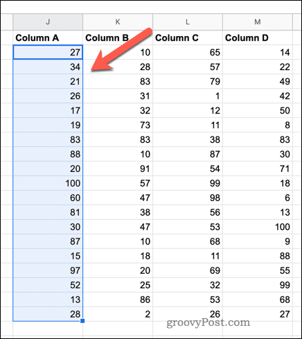 Как рассчитать средние значения в Google Sheets