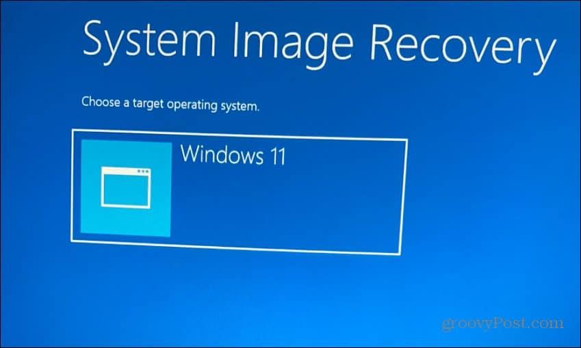 如何使用系統映像備份恢復 Windows 11