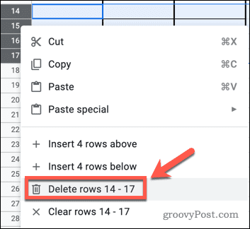 Как удалить пустые строки в Google Sheets