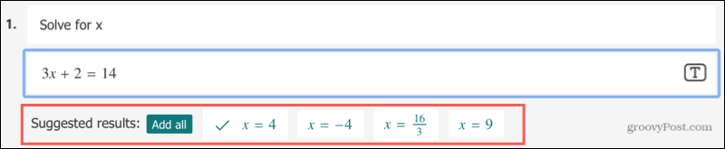 Een wiskundequiz maken in Microsoft Forms