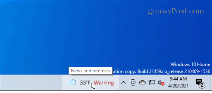 Como desativar o widget de notícias e interesses na barra de tarefas do Windows 10