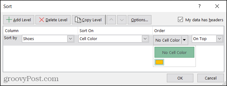 Cách sử dụng Tính năng sắp xếp tùy chỉnh trong Microsoft Excel