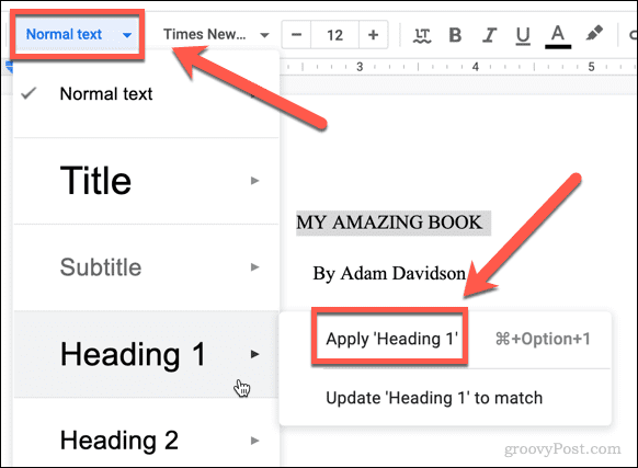 Come creare un libro in Google Docs