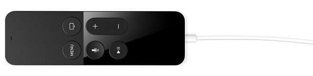 Apple TV Siri Remote의 배터리 잔량을 확인하고 충전하는 방법