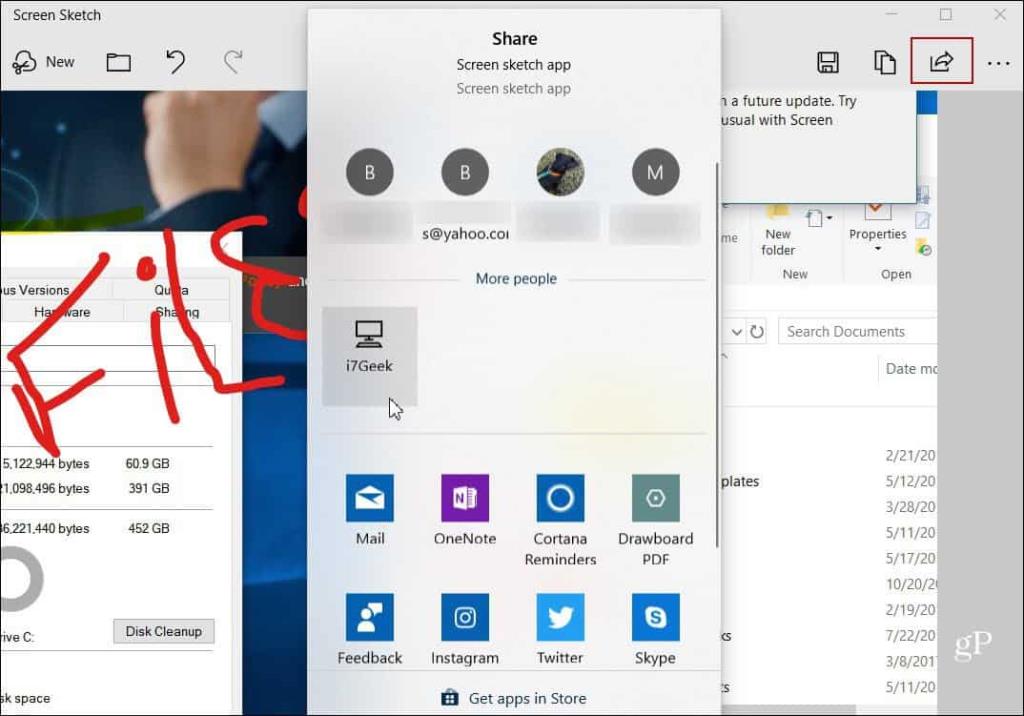 Luați și adnotați capturi de ecran cu noul instrument Snip & Sketch pe Windows 10