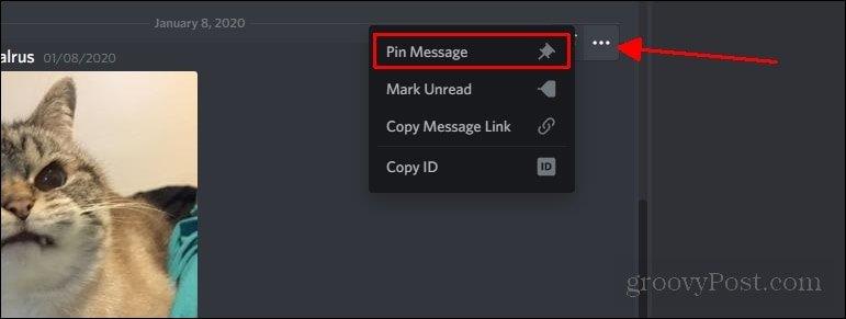 Cách ghim tin nhắn trên Discord