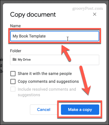 Come creare un libro in Google Docs