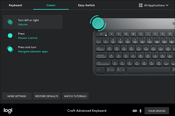 مراجعة لوحة المفاتيح اللاسلكية Logitech CRAFT Advanced Wireless Keyboard