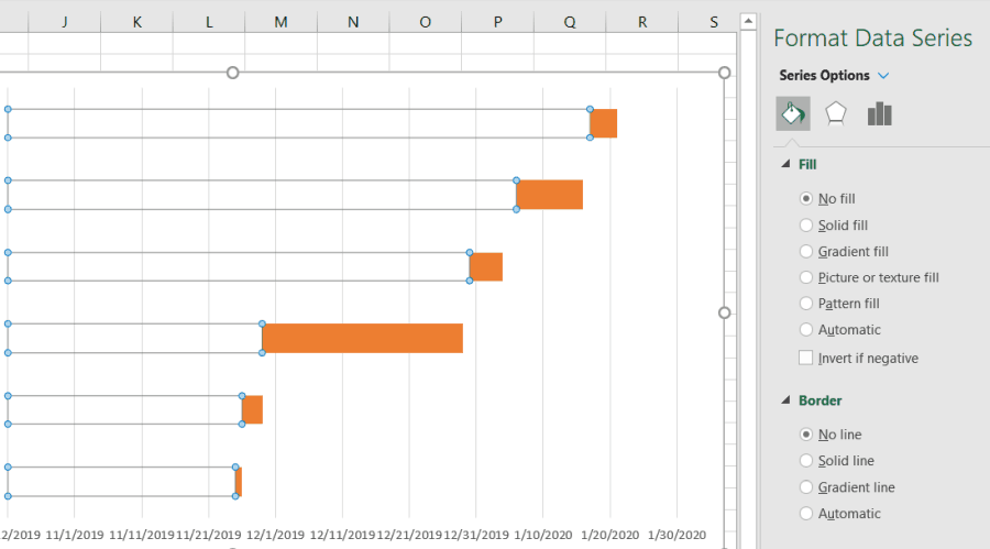 Jak utworzyć wykres Gantta w programie Excel