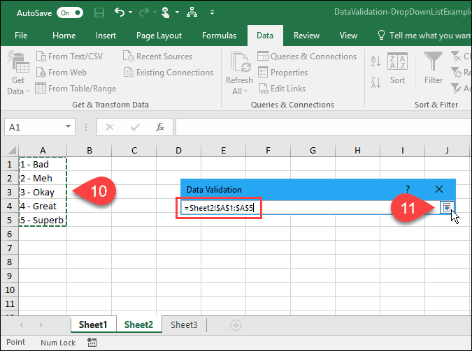 Cum se creează liste drop-down utilizând validarea datelor în Microsoft Excel