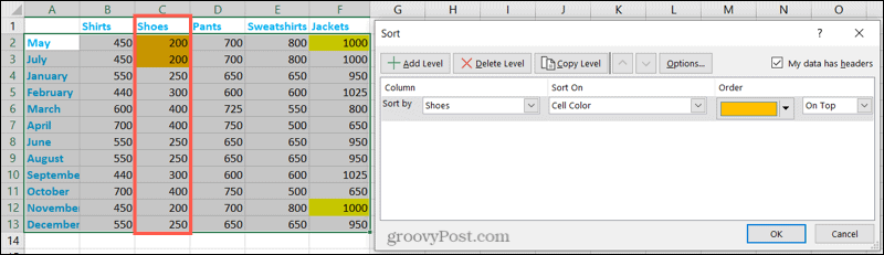 Microsoft Excel에서 사용자 지정 정렬 기능을 사용하는 방법