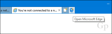 Windows 10의 Internet Explorer에서 Microsoft Edge 탭 버튼 숨기기
