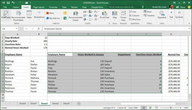 Cách tạo Pivot Table trong Microsft Excel