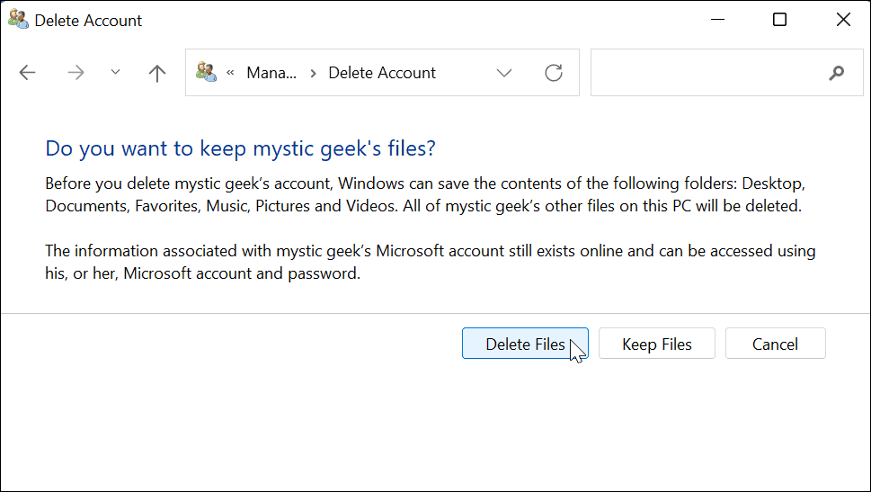 如何從 Windows 11 中刪除 Microsoft 帳戶
