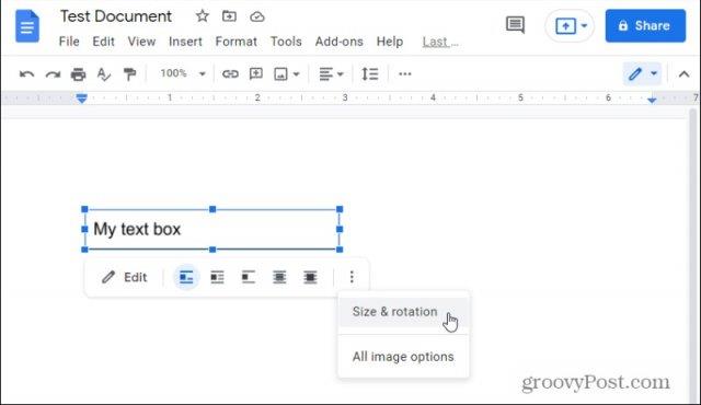 So fügen Sie ein Textfeld in Google Docs hinzu und formatieren es