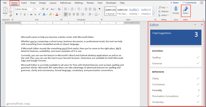 Cara Menulis Lebih Baik Dengan Editor Microsoft dalam Word