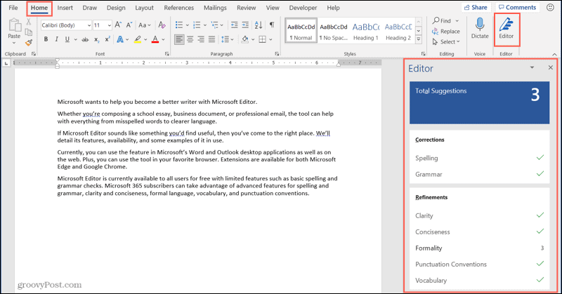 كيف تكتب بشكل أفضل باستخدام محرر Microsoft في Word