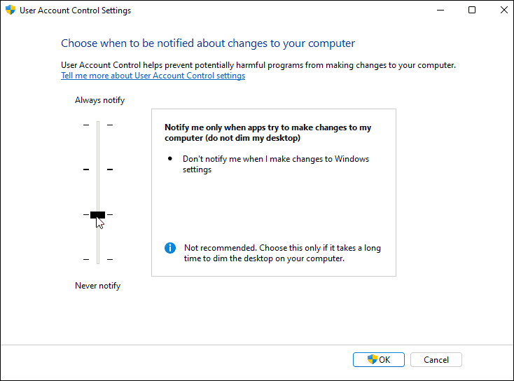 วิธีปิดการใช้งานการควบคุมบัญชีผู้ใช้ (UAC) บน Windows 11