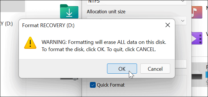 Windows 11의 파일 탐색기에서 드라이브를 포맷하는 방법