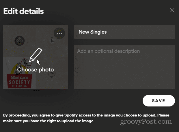Cum să schimbați imaginea listei de redare Spotify