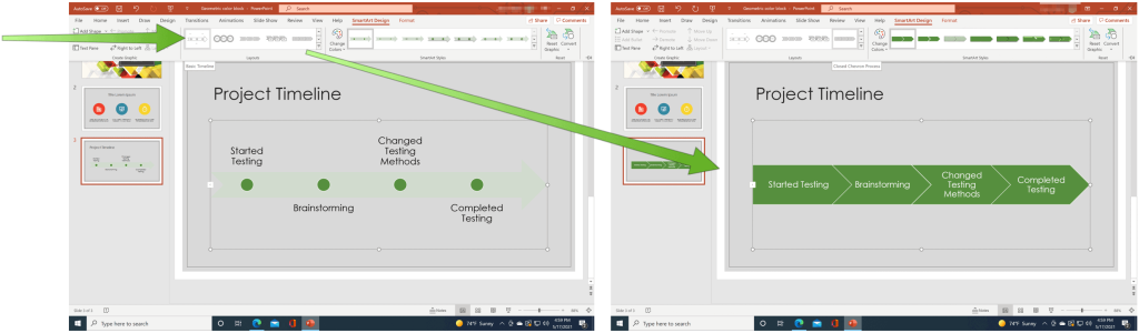 Cum să creați o cronologie Microsoft PowerPoint pentru a afișa datele