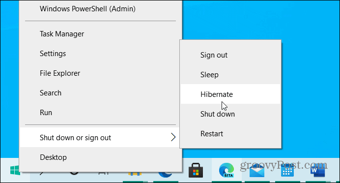 Comment activer le mode veille prolongée sur Windows 10