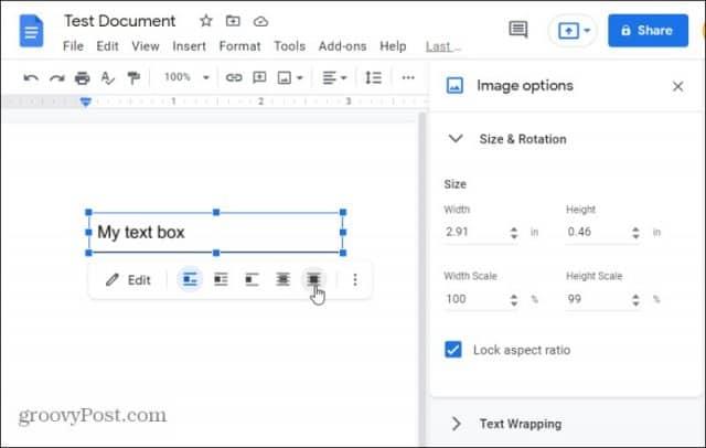 Comment ajouter et formater une zone de texte dans Google Docs