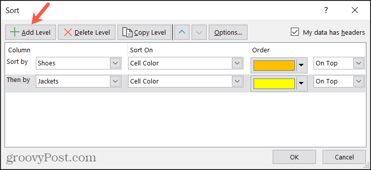 Cách sử dụng Tính năng sắp xếp tùy chỉnh trong Microsoft Excel