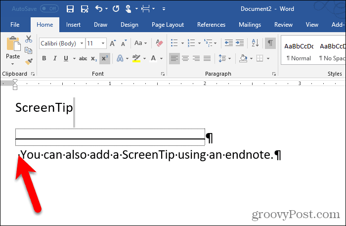 Cum să lucrați cu sfaturi pentru ecran în Microsoft Word