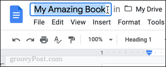 วิธีสร้างหนังสือใน Google Docs