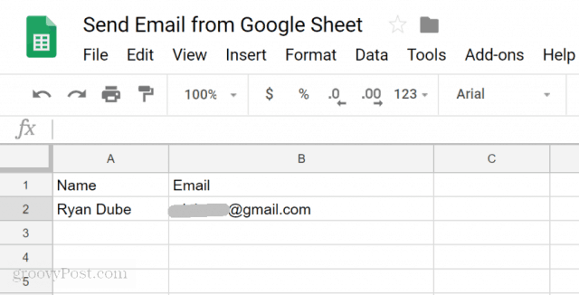 Verwenden Sie Google Sheets, um eine E-Mail basierend auf dem Zellenwert zu senden