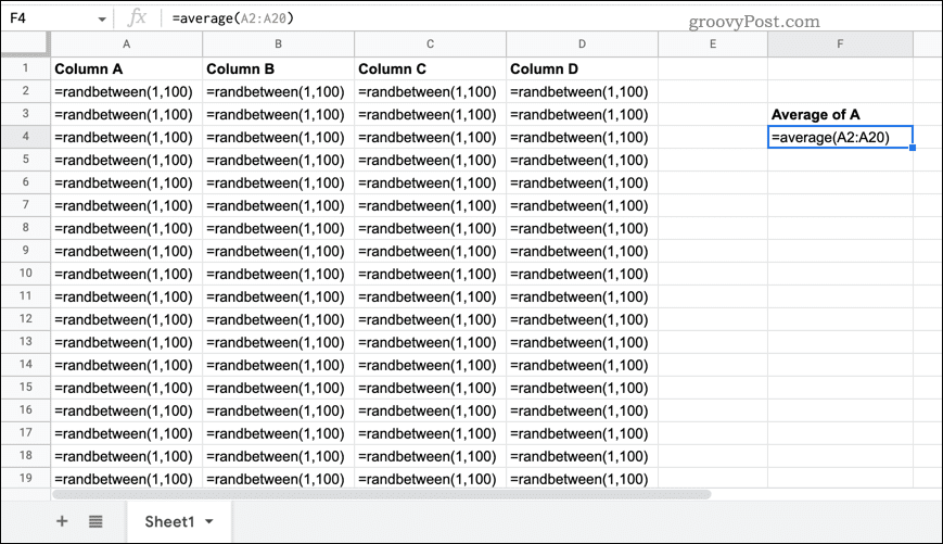 Cara Menunjukkan Formula dalam Helaian Google