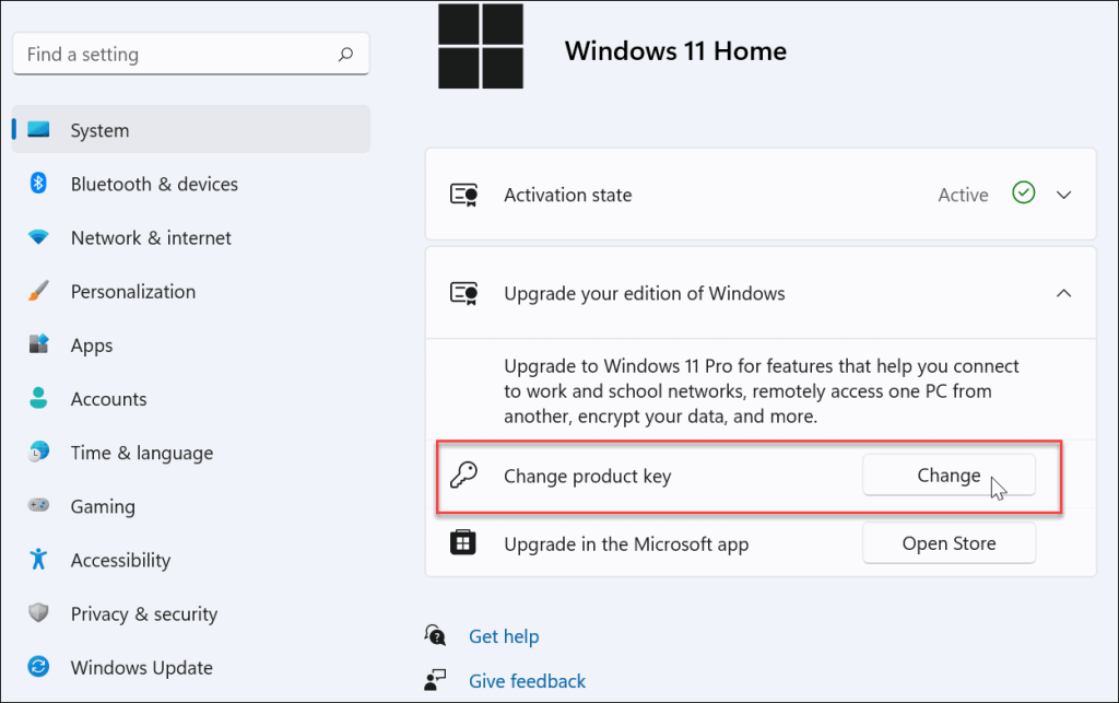 Cómo actualizar de Windows 11 Home a Pro