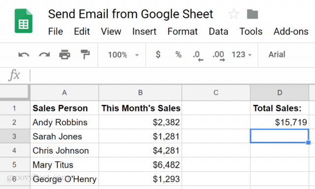 Gebruik Google Spreadsheets om een ​​e-mail te verzenden op basis van celwaarde