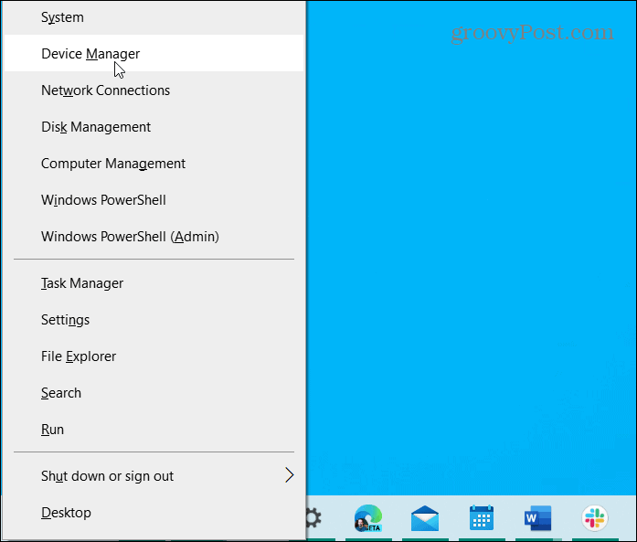 Hoe maak je een snelkoppeling naar Apparaatbeheer op Windows 10