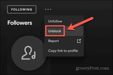 Come rimuovere i follower su Spotify