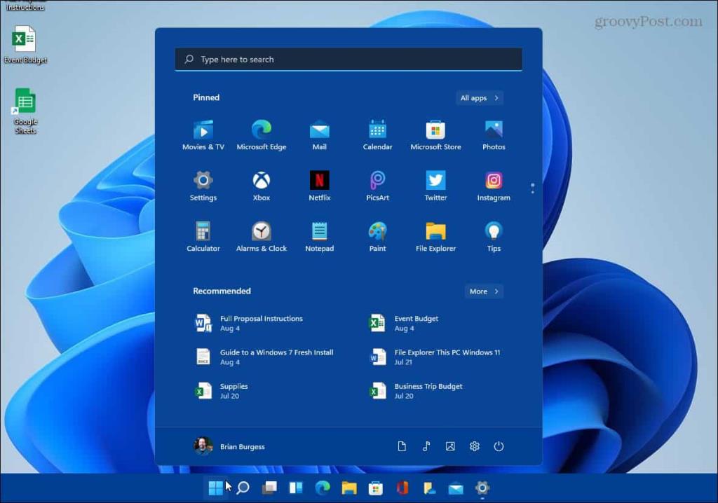 Het startmenu en de taakbalkkleuren van Windows 11 wijzigen