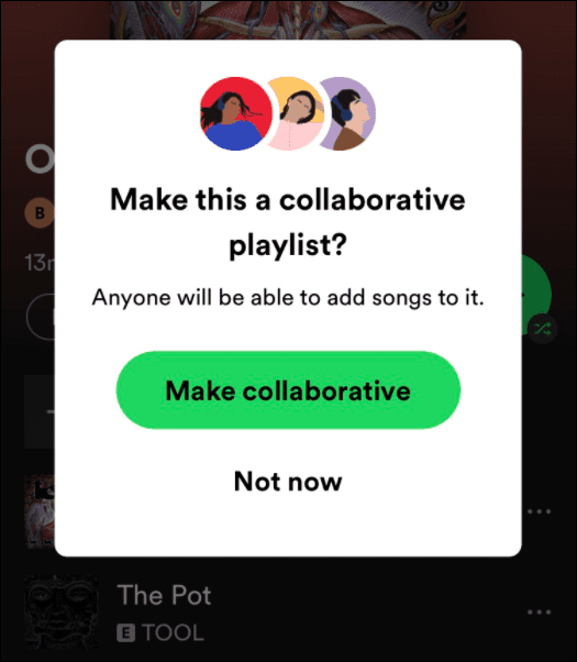 Spotify에서 공동 재생 목록을 만드는 방법