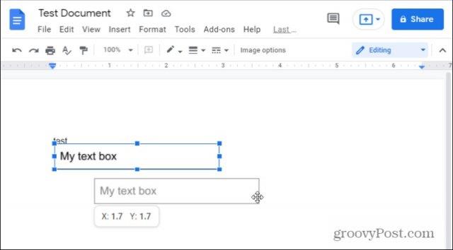 Een tekstvak toevoegen en opmaken in Google Documenten