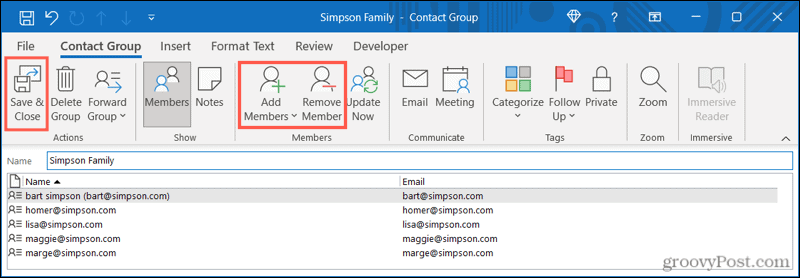 Outlook에서 연락처 그룹 또는 메일 그룹을 만드는 방법