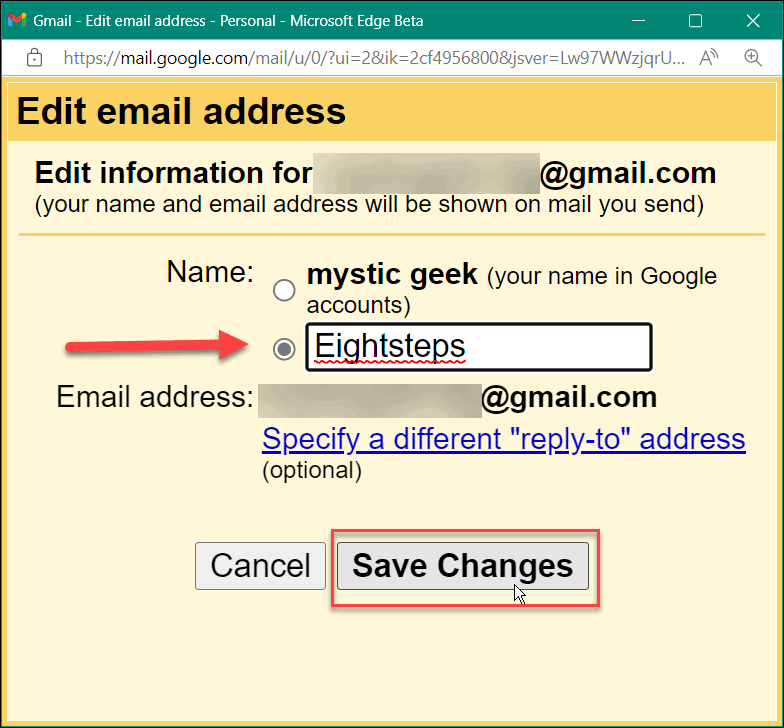 Como alterar o nome no Gmail