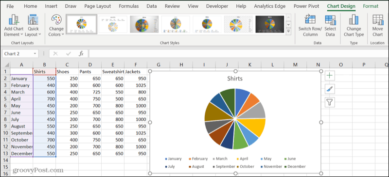 Hoe maak je een cirkeldiagram in Microsoft Excel