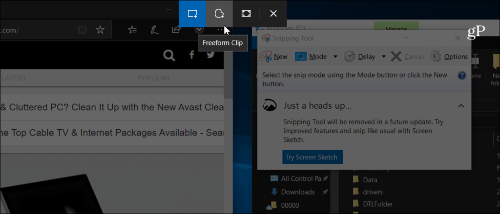 Luați și adnotați capturi de ecran cu noul instrument Snip & Sketch pe Windows 10