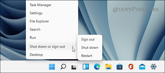 Как выключить или перезагрузить Windows 11