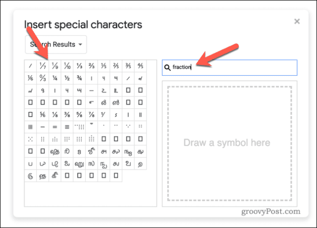 Come scrivere frazioni in Google Docs