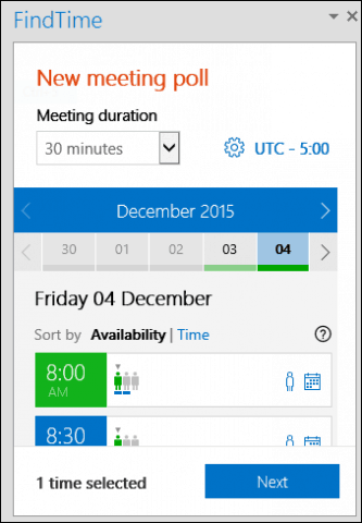 Como usar o novo suplemento FindTime da Microsoft para Outlook