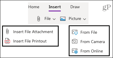 วิธีแทรกรูปภาพ ไฟล์ และวิดีโอใน Microsoft OneNote