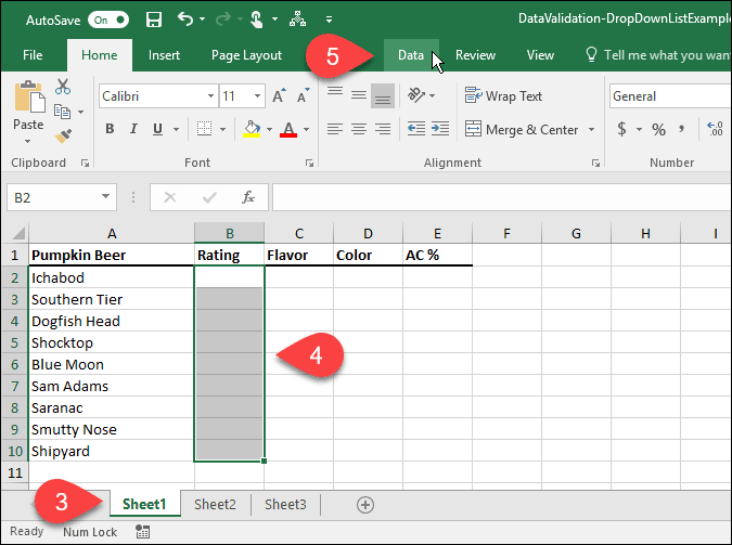 Cum se creează liste drop-down utilizând validarea datelor în Microsoft Excel