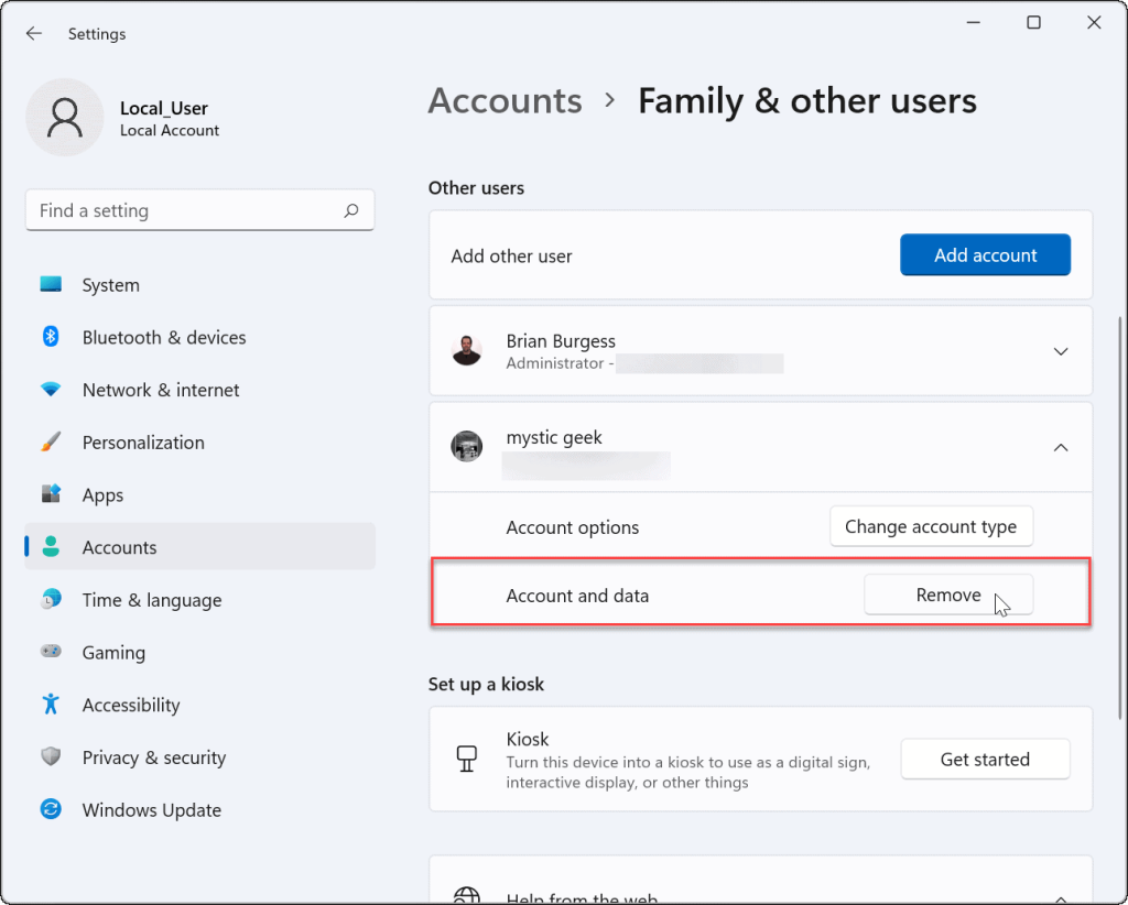 Come rimuovere un account Microsoft da Windows 11